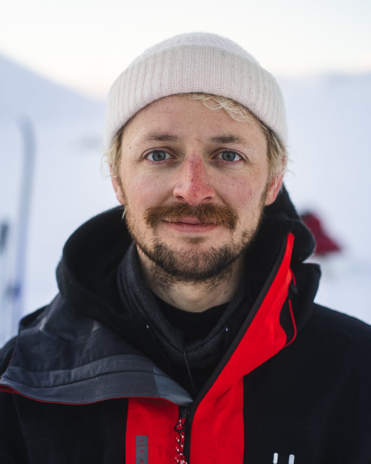 Moritz Krause, portrait in the snow